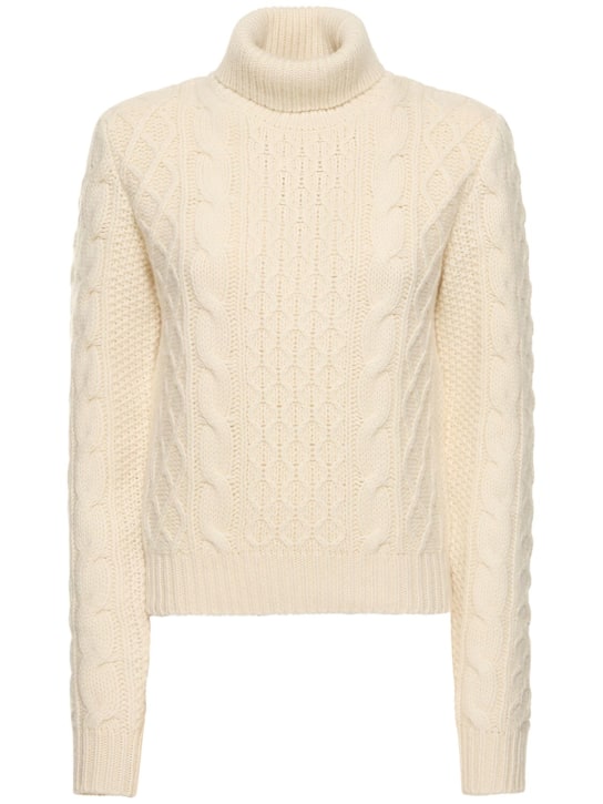 Nili Lotan: Andrina cashmere & wool sweater - Ivory - women_0 | Luisa Via Roma