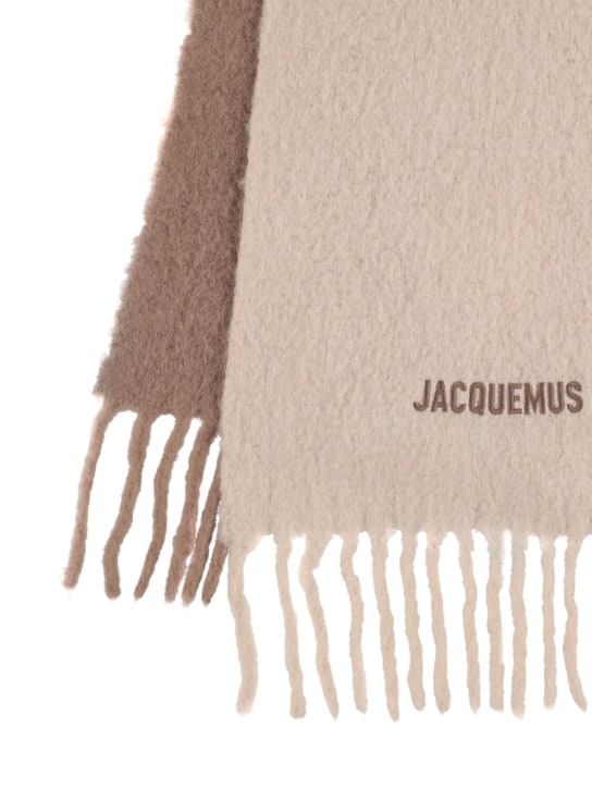 Jacquemus: L'Echarpe Moisson wool scarf - Multi/beige - men_1 | Luisa Via Roma