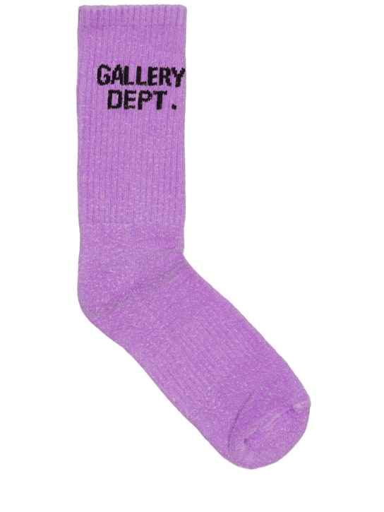 Gallery Dept.: Calcetines de algodón con logo - Flo Purple - men_0 | Luisa Via Roma