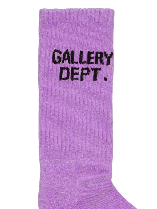 Gallery Dept.: Logo混棉袜子 - Flo Purple - men_1 | Luisa Via Roma