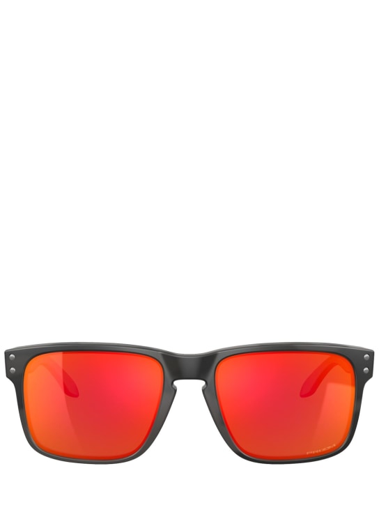 Oakley: Occhiali da sole Holbrook Prizm - Nero/Arancione - men_0 | Luisa Via Roma