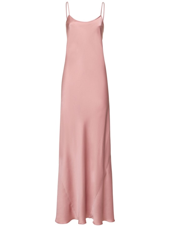 Victoria Beckham: Cami floor-length satin dress - Pink - women_0 | Luisa Via Roma