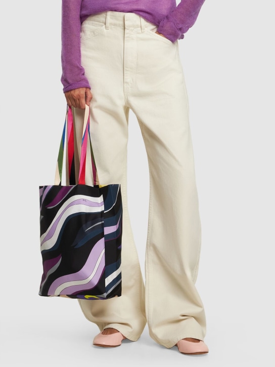 Pucci: Bolso tote de seda reversible - Multicolor - women_1 | Luisa Via Roma