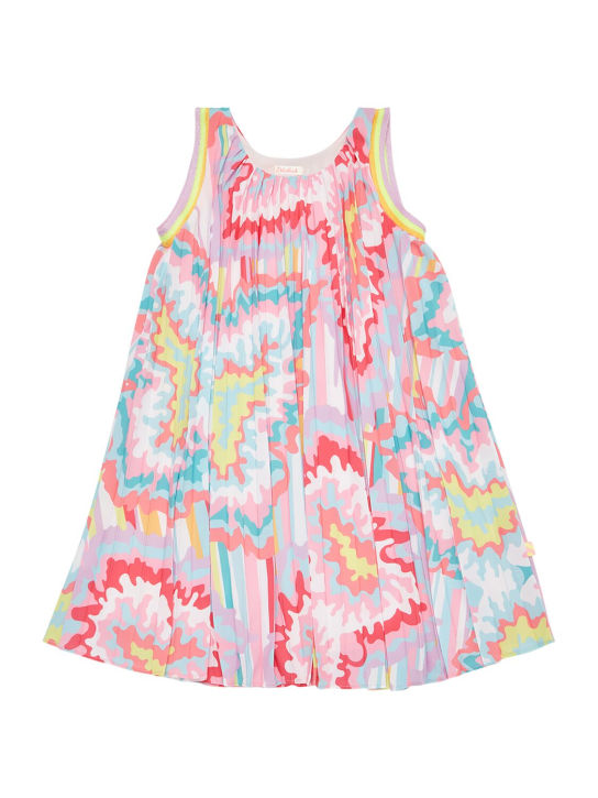 Billieblush: Printed pleated tech dress - Multicolor - kids-girls_0 | Luisa Via Roma