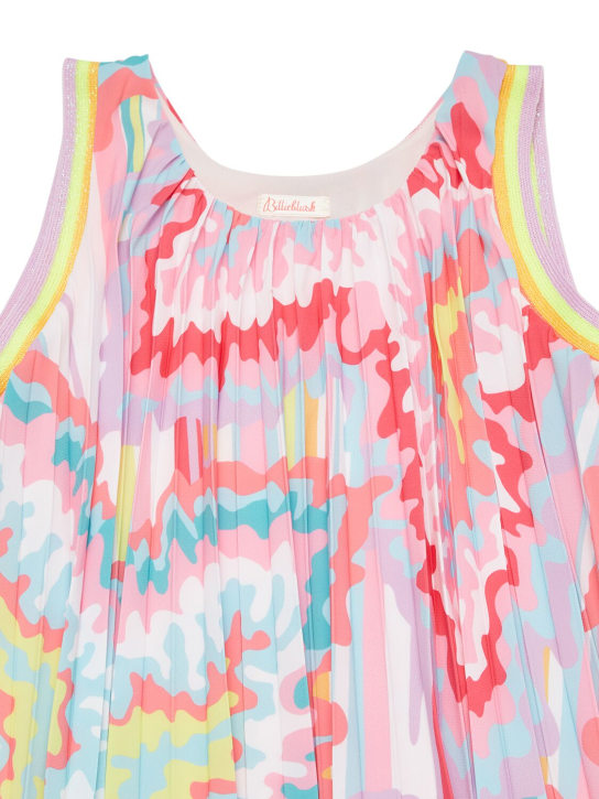 Billieblush: Printed pleated tech dress - Multicolor - kids-girls_1 | Luisa Via Roma