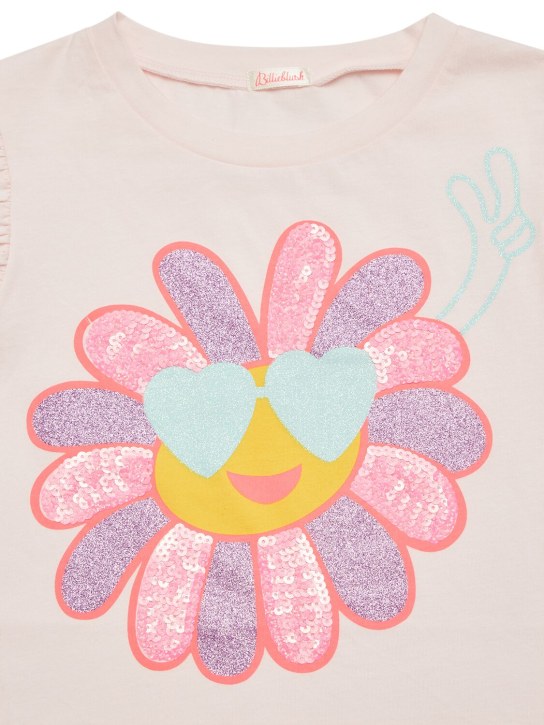 Billieblush: Printed cotton t-shirt - Pembe - kids-girls_1 | Luisa Via Roma