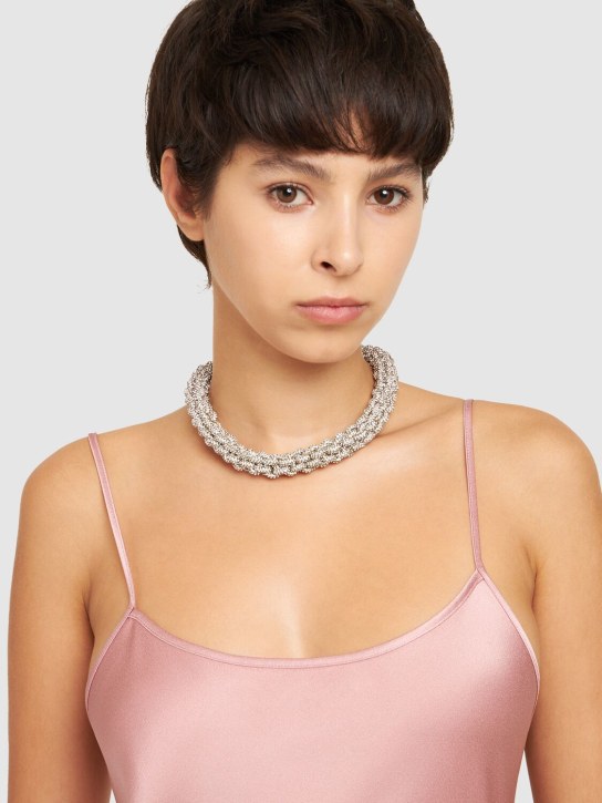 Rosantica: Gaia crystal & faux pearl necklace - women_1 | Luisa Via Roma
