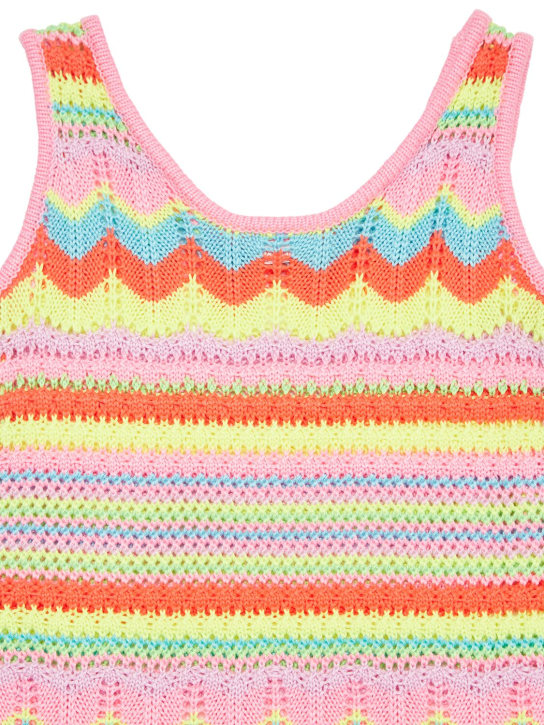 Billieblush: Vestido de techno crochet sin mangas - Rosa/Multicolor - kids-girls_1 | Luisa Via Roma