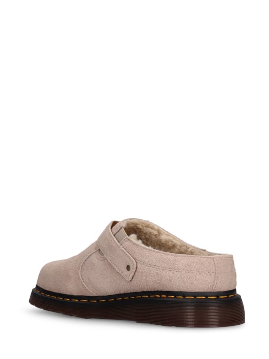 Dr.Martens: Archive Isham suede slip-on mules - Taupe - men_3 | Luisa Via Roma
