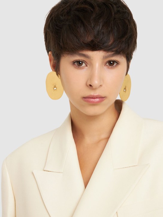 Patou: JP coin drop earrings - Gold - women_1 | Luisa Via Roma