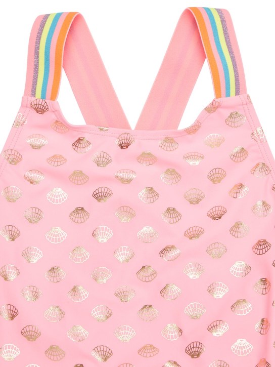Billieblush: Shell print Lycra one-piece swimsuit - Renkli - kids-girls_1 | Luisa Via Roma