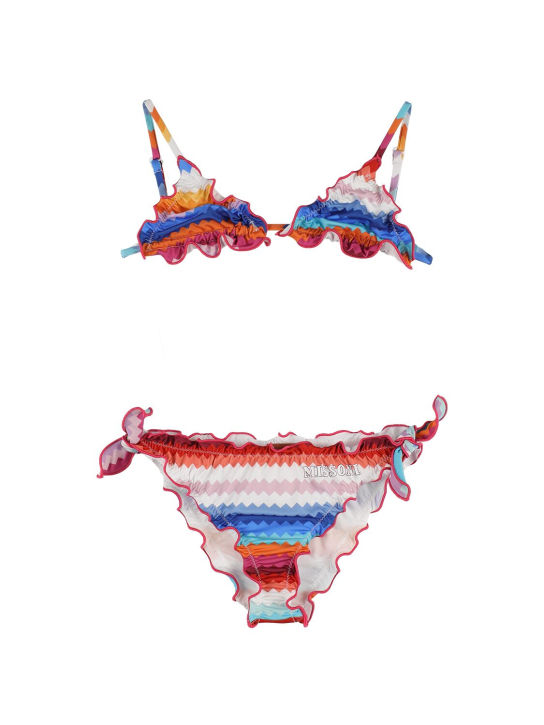 Missoni: Printed jersey bikini - Renkli - kids-girls_0 | Luisa Via Roma