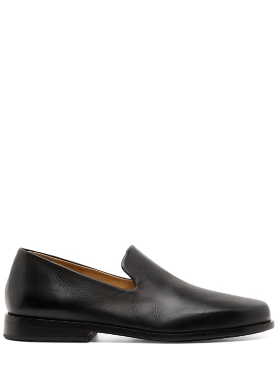 Marsell: Mocasso leather loafers - Siyah - men_0 | Luisa Via Roma