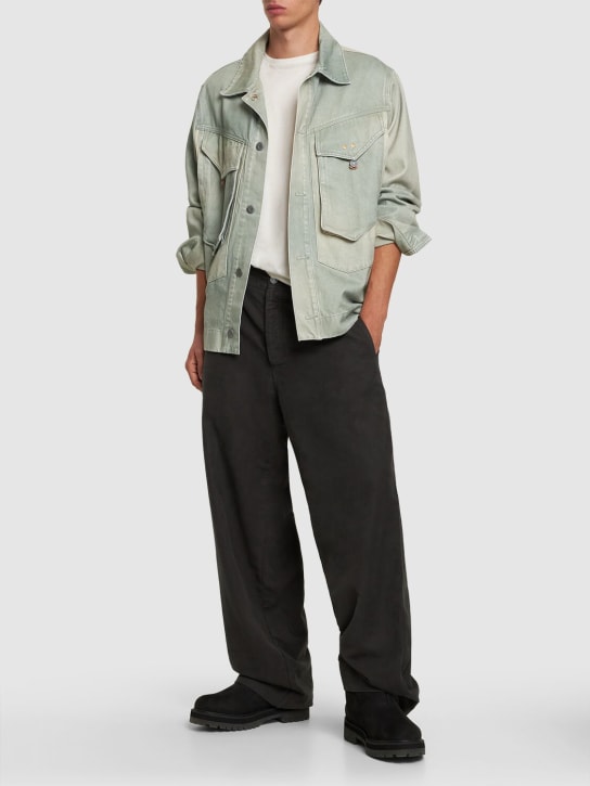 Objects Iv Life: Moleskin オーガニックコットンパンツ - グレー - men_1 | Luisa Via Roma