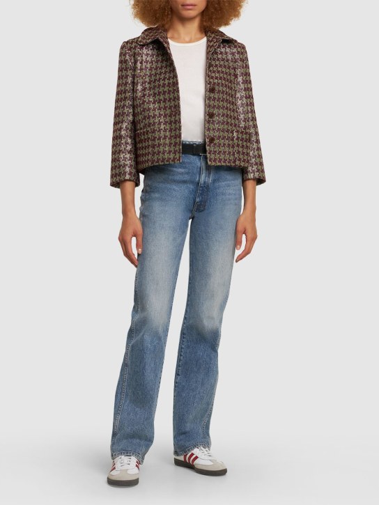 Maria de la Orden: Junot lamè houndstooth jacket - Multicolor - women_1 | Luisa Via Roma