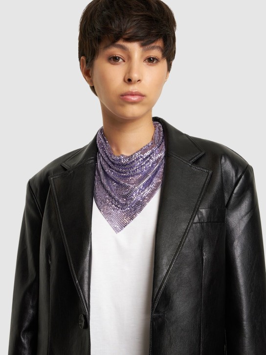 Rabanne: Pixel mesh scarf - Lilac - women_1 | Luisa Via Roma
