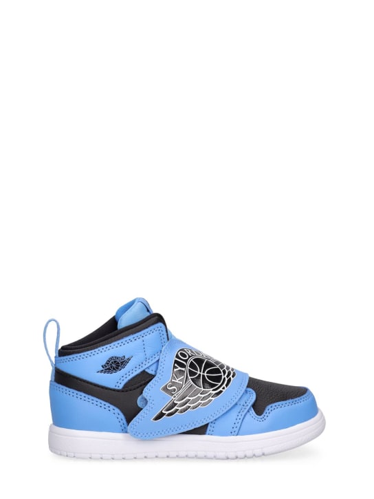 Nike: Sky Jordan 1 sneakers - Blue/Black - kids-girls_0 | Luisa Via Roma