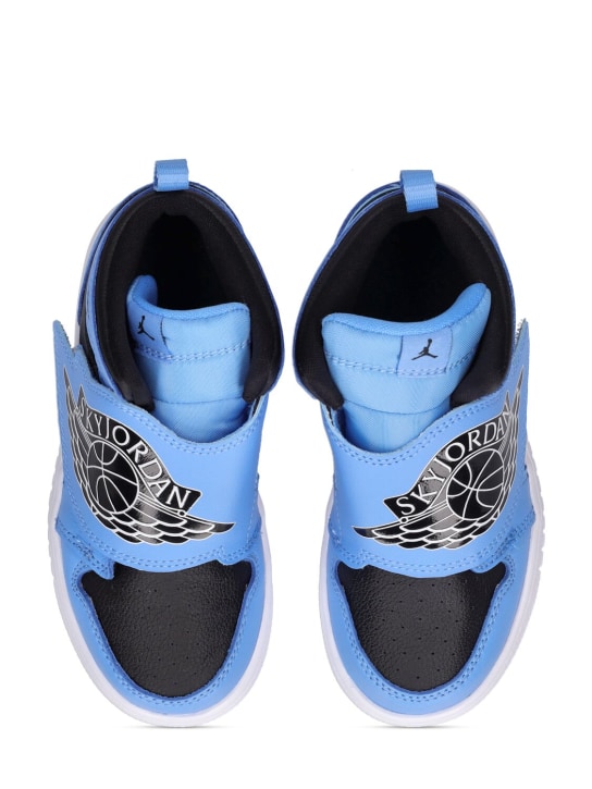 Nike: Sky Jordan 1 sneakers - Blue/Black - kids-girls_1 | Luisa Via Roma