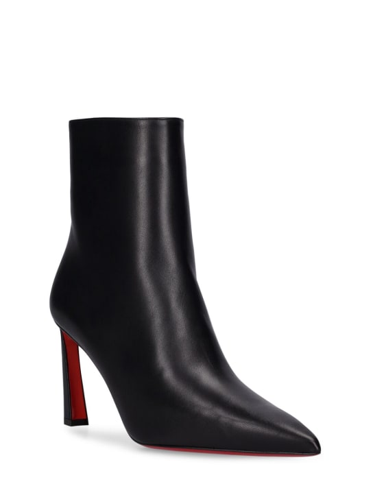Christian Louboutin: LVR独家85毫米Condora纳帕皮靴子 - 黑色 - women_2 | Luisa Via Roma