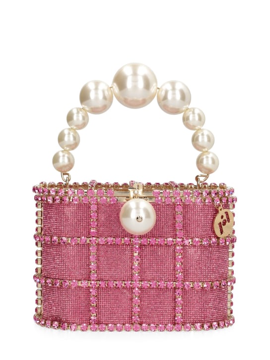 Rosantica: Holli Bling top handle bag w/crystals - Pink - women_0 | Luisa Via Roma