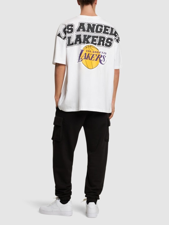 New Era: NBA LA Lakers oversize t-shirt - Beyaz/Sarı - men_1 | Luisa Via Roma
