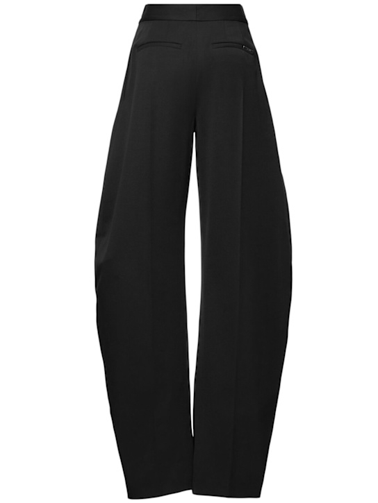 The Attico: Gary gabardine wide pants - Black - women_3 | Luisa Via Roma