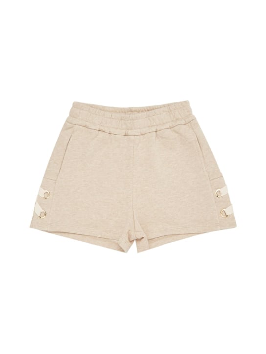 Chloé: Shorts aus Terry - Beige - kids-girls_0 | Luisa Via Roma