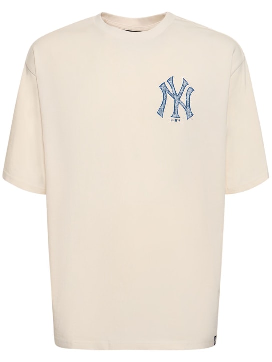 New Era: T-shirt imprimé NY Yankees - Blanc/Bleu - men_0 | Luisa Via Roma