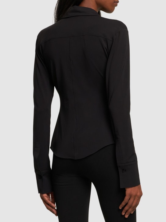 The Attico: Elton stretch jersey shirt - women_2 | Luisa Via Roma