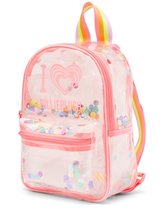 Billieblush: PVC backpack w/ glitter - Transparent - kids-girls_1 | Luisa Via Roma
