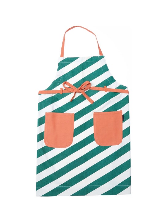 The Conran Shop: Cutter striped cotton apron - Verde - ecraft_1 | Luisa Via Roma