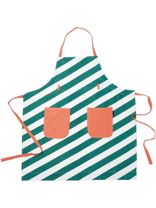 The Conran Shop: Cutter striped cotton apron - Verde - ecraft_0 | Luisa Via Roma