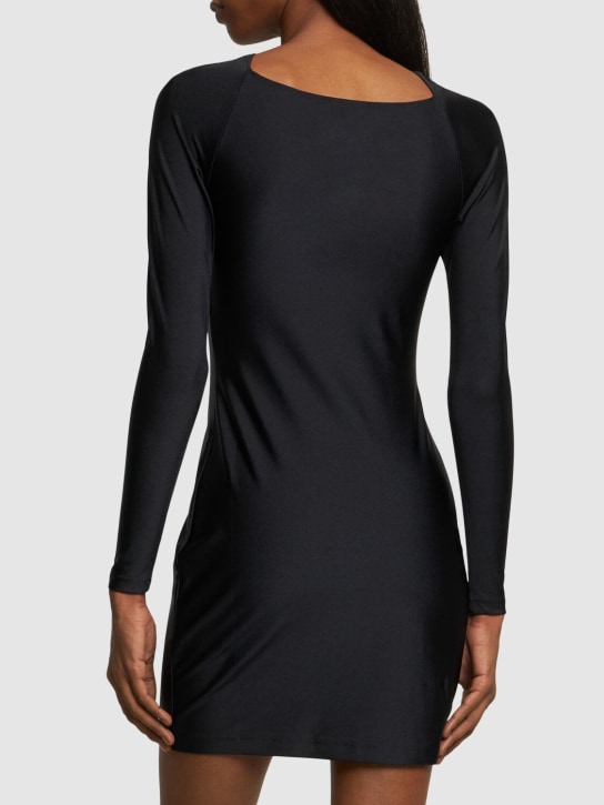Coperni: Twisted cutout jersey mini dress - Black - women_2 | Luisa Via Roma