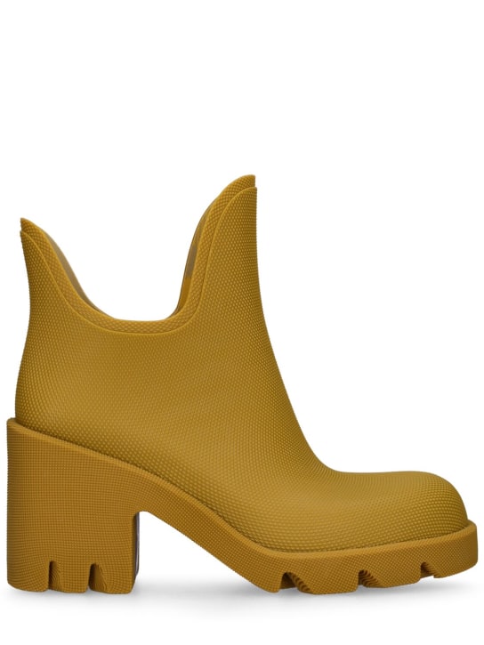 Burberry: 65mm Rachel rubber ankle boots - Tan - women_0 | Luisa Via Roma