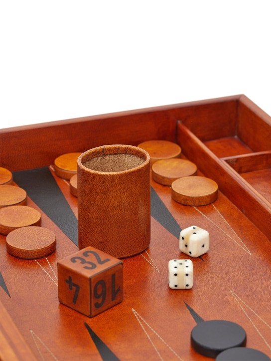 The Conran Shop: Backgammon-Set aus Holz und Leder - Braun - ecraft_1 | Luisa Via Roma