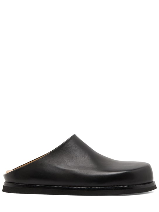 Marsell: Acom皮革穆勒鞋 - 黑色 - men_0 | Luisa Via Roma