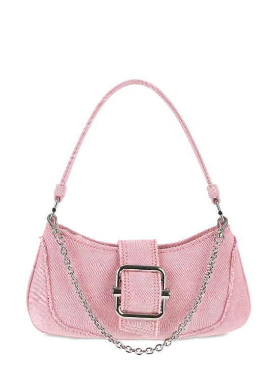 Osoi: Petit sac porté épaule en denim Brocle - Pink Denim - women_0 | Luisa Via Roma