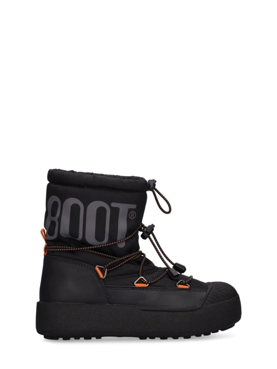 Moon Boot: Nylon ankle snow boots - Black - kids-girls_0 | Luisa Via Roma