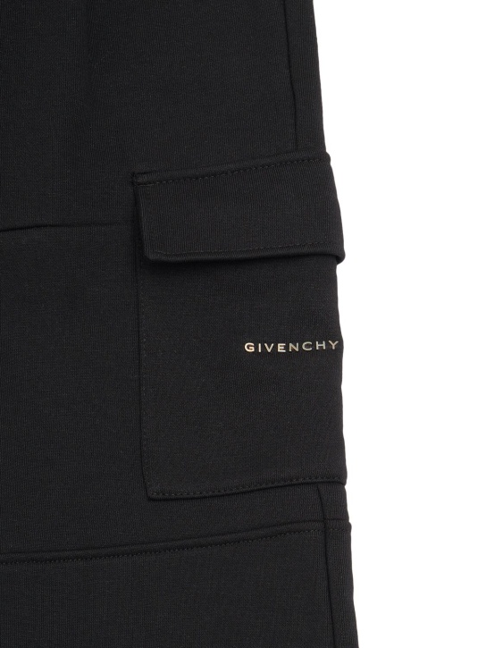 Givenchy: コットンブレンドスウェットパンツ - ブラック - kids-boys_1 | Luisa Via Roma