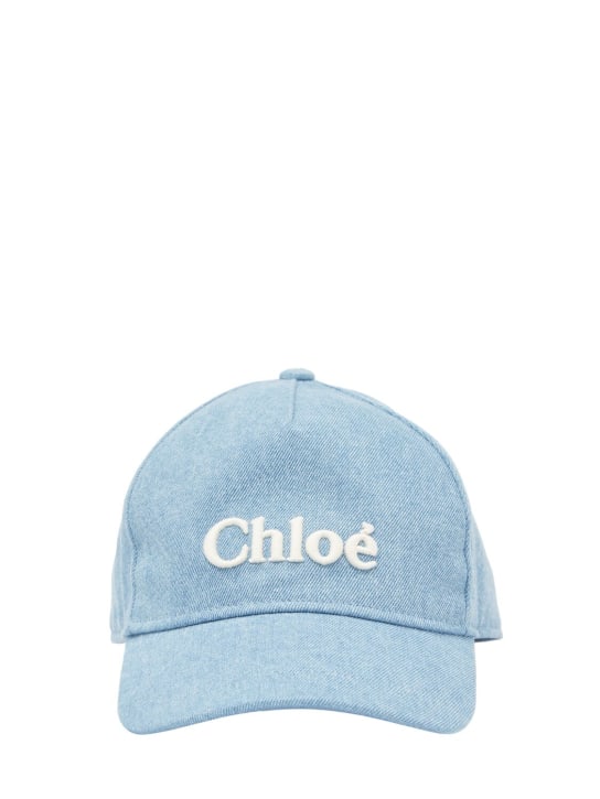 Chloé: 刺绣牛仔棒球帽 - kids-girls_0 | Luisa Via Roma