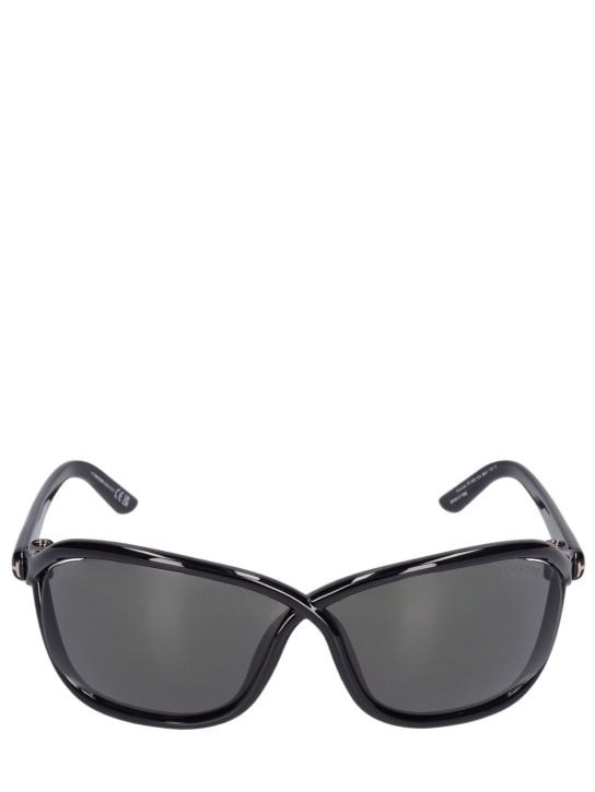 Tom Ford: Fernanda oversized sunglasses - Black/Smoke - women_0 | Luisa Via Roma