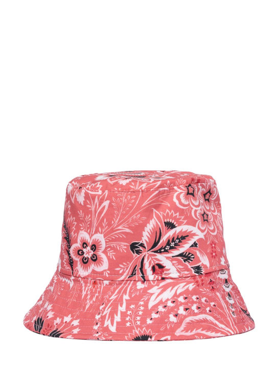 Etro: Sombrero bucket de popelina de algodón estampado - Fuchsia/Ivory - kids-girls_0 | Luisa Via Roma