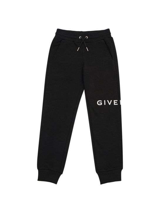 Givenchy: Trainingshose aus Baumwollmischung - Schwarz - kids-girls_0 | Luisa Via Roma