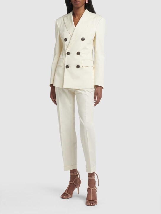 Dsquared2: Cotton twill suit - Fil dişi rengi - women_1 | Luisa Via Roma