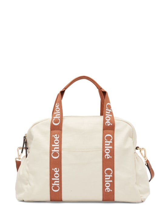 Chloé: Cotton canvas changing bag - kids-girls_1 | Luisa Via Roma