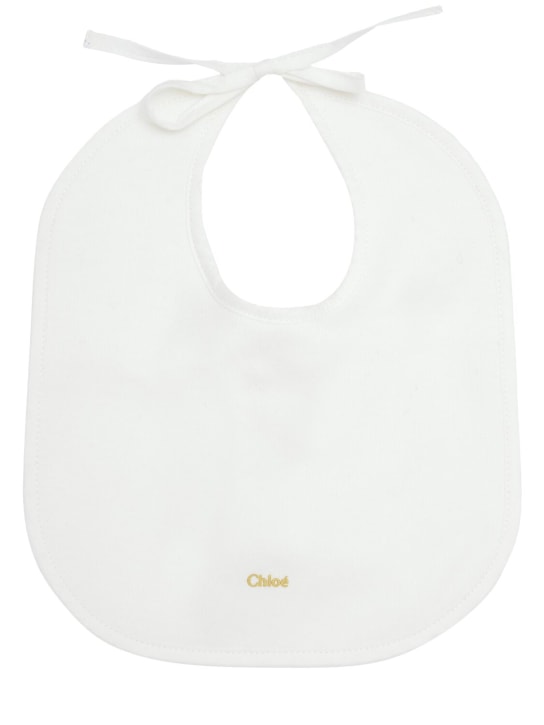 Chloé: 小袋、奶瓶&2个围嘴套装 - 白色/粉色 - kids-girls_1 | Luisa Via Roma