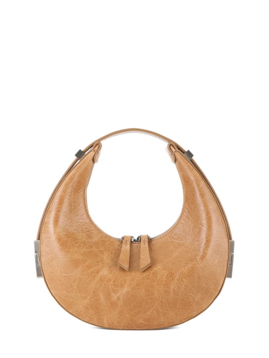Osoi: Mini Toni leather top handle bag - Peanut Brown - women_0 | Luisa Via Roma