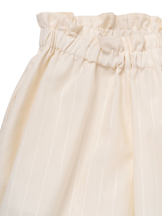 Etro: Shorts de lino y algodón - Marfil - kids-girls_1 | Luisa Via Roma