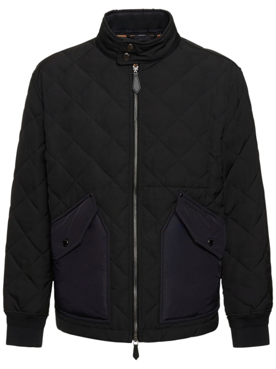 Burberry: Radley nylon puffer jacket - Black - men_0 | Luisa Via Roma