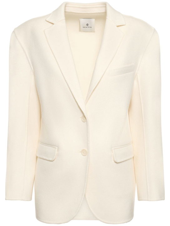 ANINE BING: Quinn wool & cashmere blazer - women_0 | Luisa Via Roma